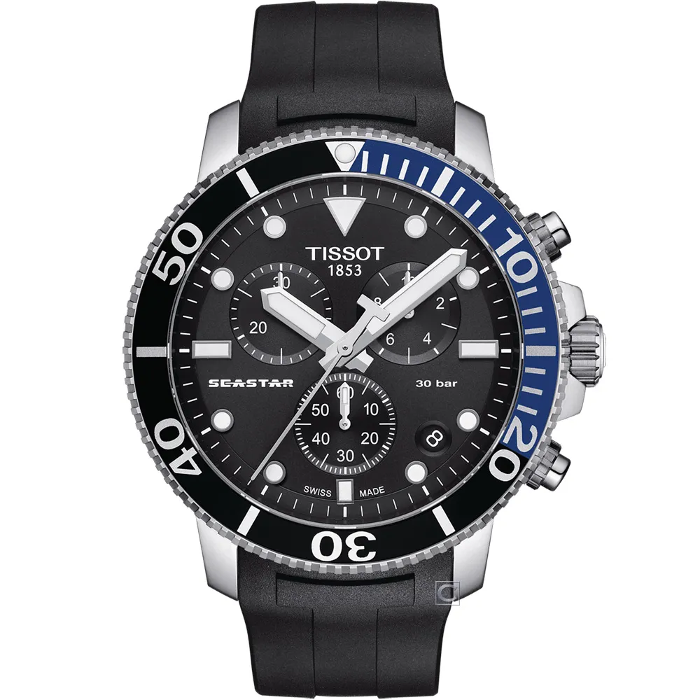 TISSOT天梭 Seastar 海星系列300米潛水機械錶 T1204073704100-藍x玫瑰金色 歷史價格詳細信息