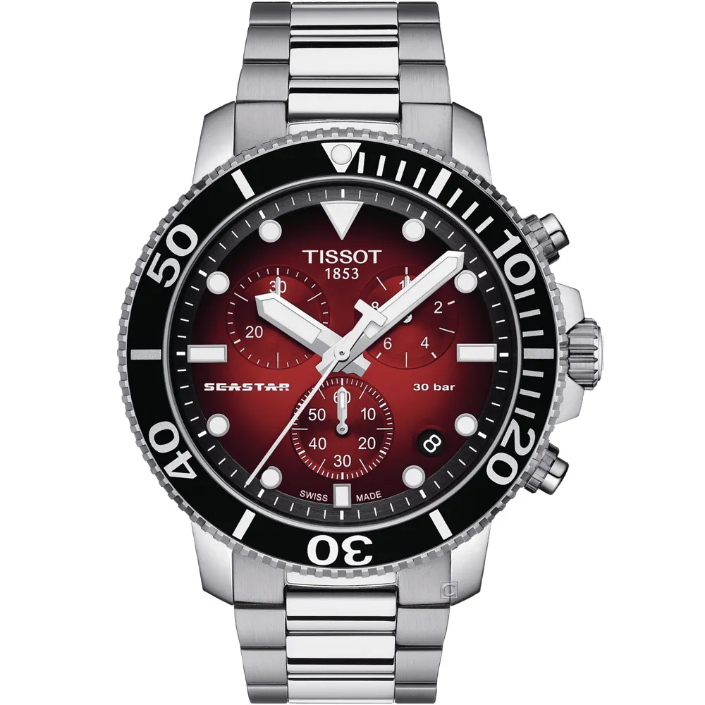 TISSOT 天梭 Seastar 海星300米潛水石英錶(T1204171109101) 歷史價格詳細信息