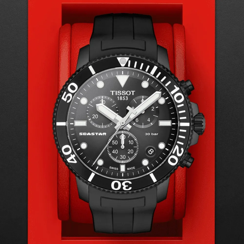 TISSOT天梭 Seastar1000 海洋之星潛水專業機械錶(藍/43mm) T1204071704100 歷史價格詳細信息