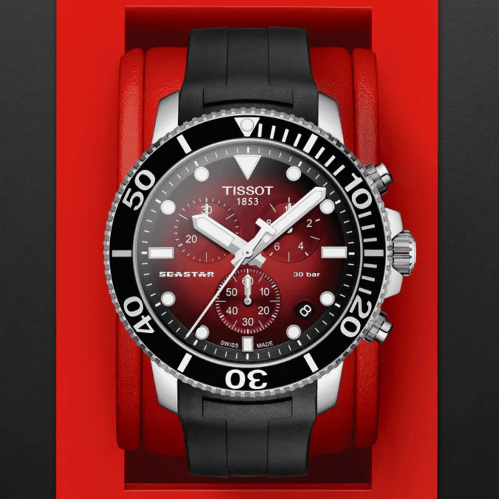 TISSOT天梭 Seastar1000 海洋之星 潛水計時石英腕錶 45.5mm/T1204171708101 歷史價格詳細信息