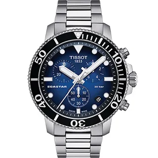 TISSOT天梭 Seastar 海星系列300米潛水機械錶 T1204073704100-藍x玫瑰金色 歷史價格詳細信息