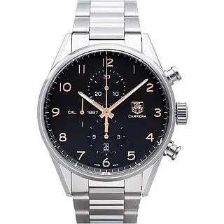 TAG HEUER 豪雅 CARRERA 計時銀面皮帶紳士款(CAV511B.FC6225)x43mm 歷史價格詳細信息
