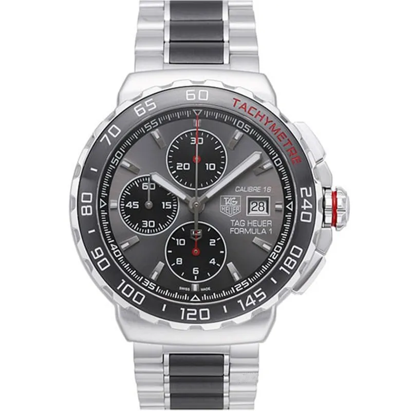TAG HEUER 豪雅 Formula 1自動上鍊計時腕表(CAU2011.BA0873)x灰面x44mm 歷史價格詳細信息