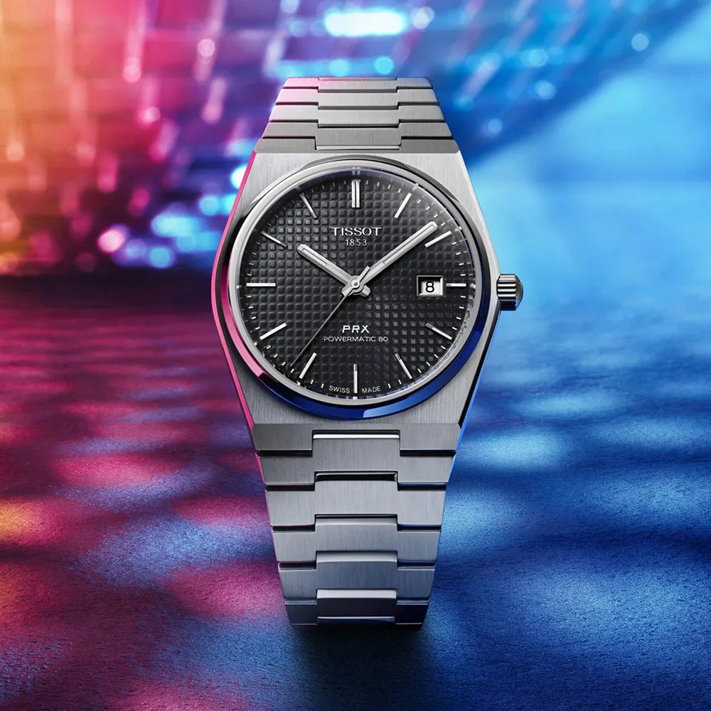 TISSOT 天梭 PRX系列 T1372071105100 70年代復刻機械錶女錶-黑/35mm 歷史價格詳細信息