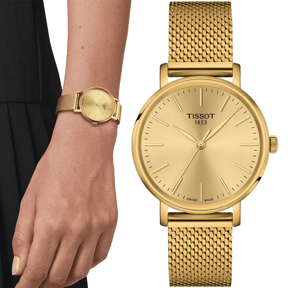 TISSOT 天梭 EVERYTIME 經典米蘭時尚男錶/金/40mm/T1434103302100 歷史價格詳細信息