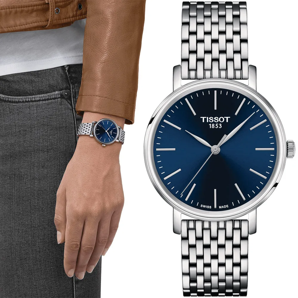 TISSOT 天梭 官方授權 EVERYTIME 經典簡約大三針腕錶-T1434101104100/40mm 歷史價格詳細信息
