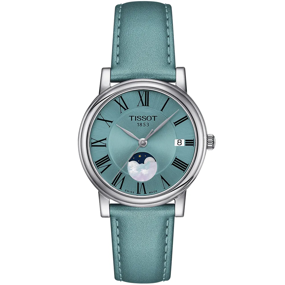 TISSOT 天梭 Carson 羅馬月相石英女錶-32mm T1222231103300 歷史價格詳細信息