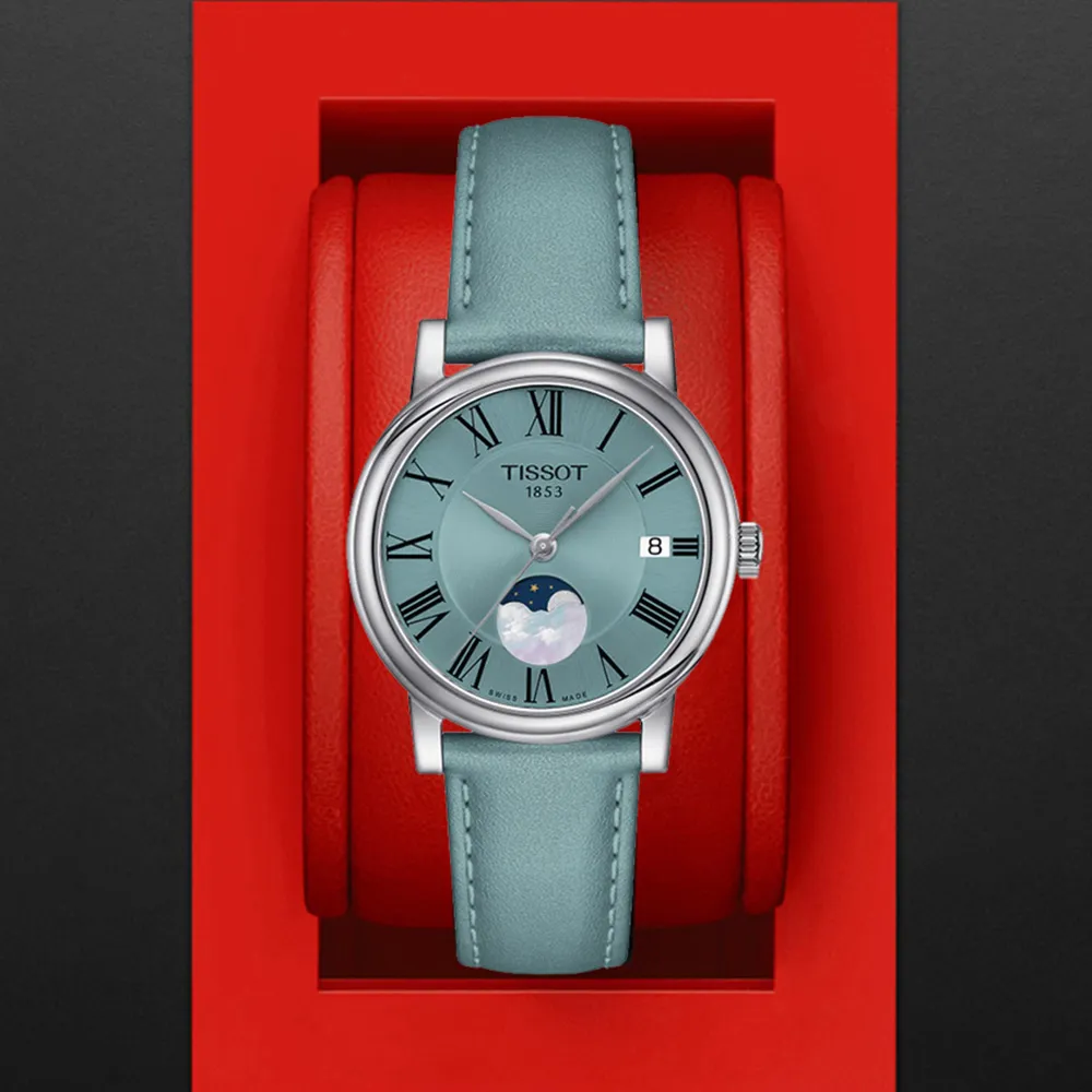 TISSOT 天梭 Carson 羅馬月相石英女錶-32mm T1222231103300 歷史價格詳細信息