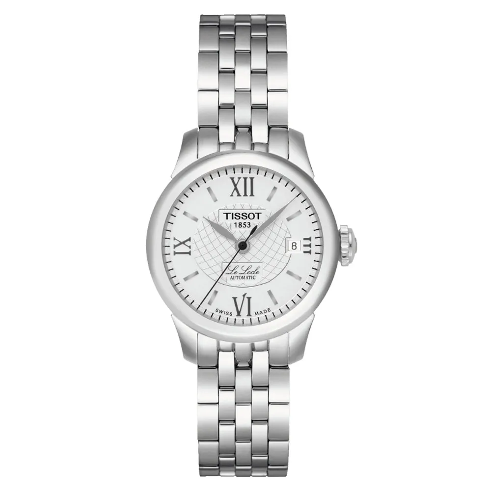 TISSOT 天梭 Le Locle 力洛克羅馬機械女錶-銀x雙色/26mm T41218333 歷史價格詳細信息