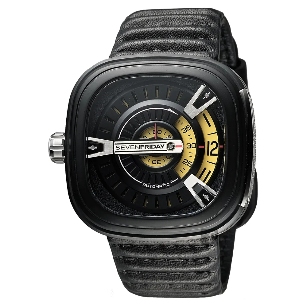 SEVENFRIDAY 工業風自動上鍊機械錶-黑色/47X47.6mm PS2-01 歷史價格詳細信息