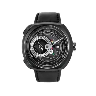 SEVENFRIDAY Q3 日期顯示自動上鍊機械錶-黑/44*50mm Q3 歷史價格詳細信息