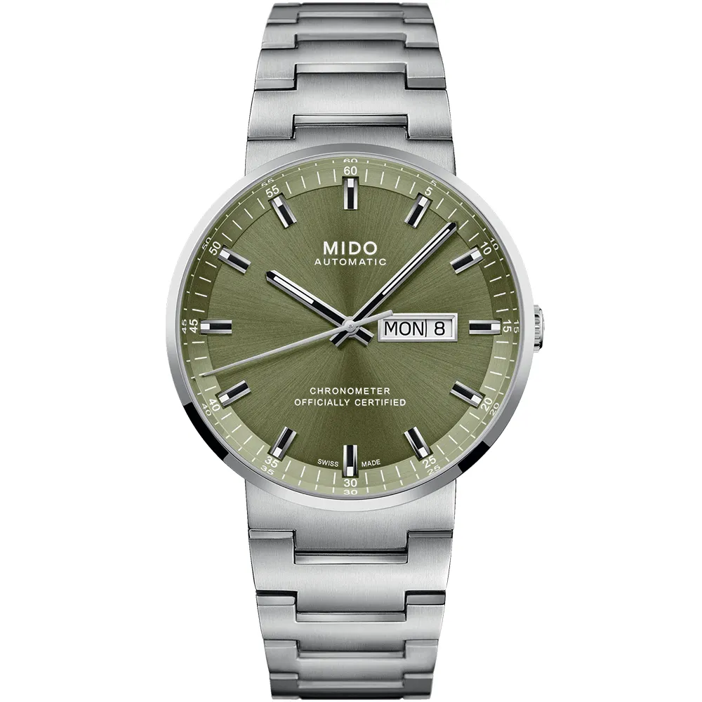 MIDO 美度 Commander 天文台認證機械錶-M0316311109100/綠 歷史價格詳細信息