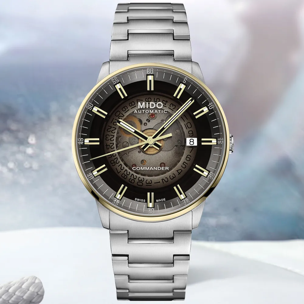 MIDO美度 COMMANDER 香榭系列 鏤空漸變機械腕錶 40mm / M0214071841100 歷史價格詳細信息