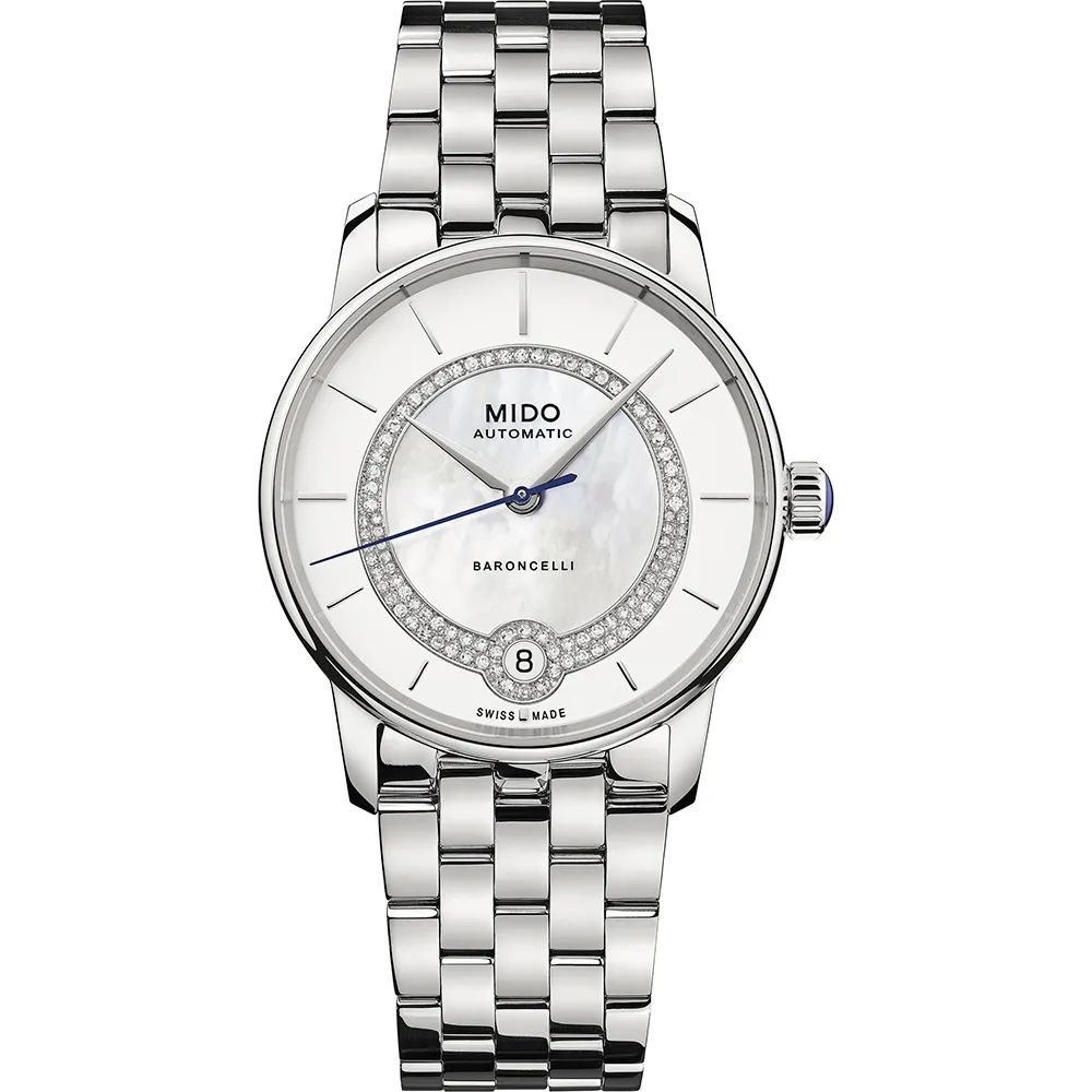 MIDO 美度 BARONCELLI 永恆真鑽紅寶石機械女錶-33mm M0378073603101 歷史價格詳細信息