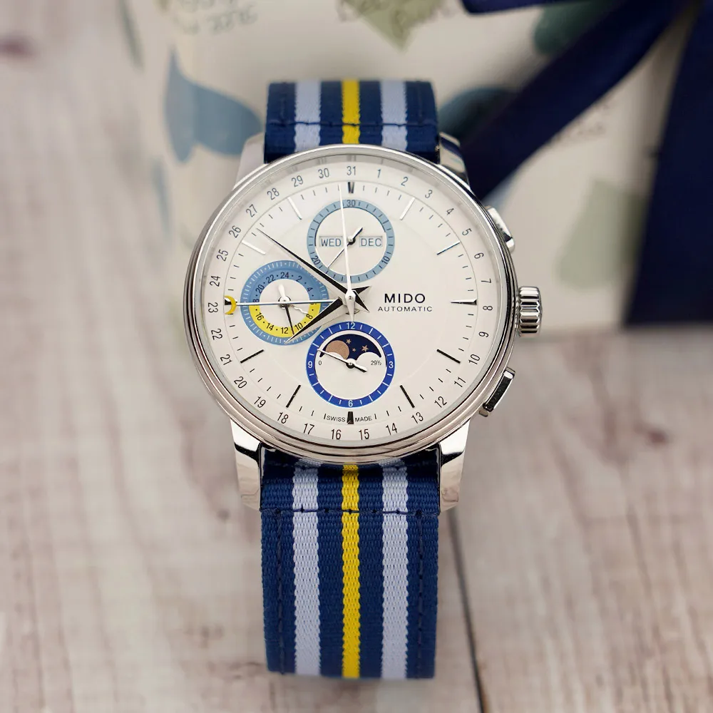 MIDO美度 BARONCELLI 永恆系列 月相計時機械腕錶 42mm / M0276251704100 歷史價格詳細信息