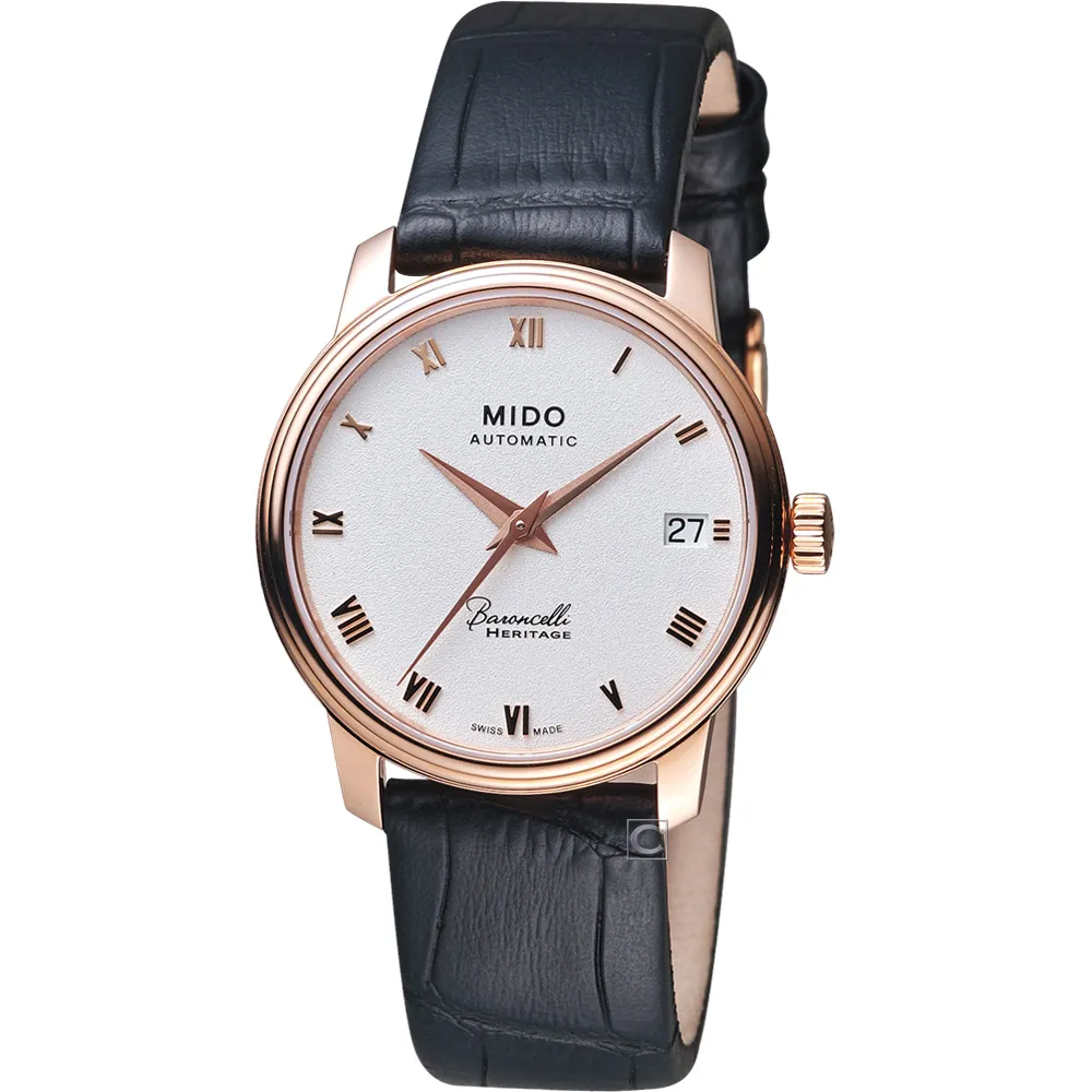 MIDO 美度 Baroncelli Heritage永恆系列復刻機械錶M0272073601000 白x粉色 歷史價格詳細信息
