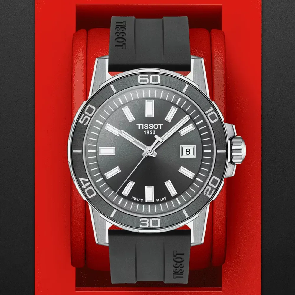 TISSOT 天梭 Supersport 大三針簡約石英手錶-44mm T1256101705100 歷史價格詳細信息