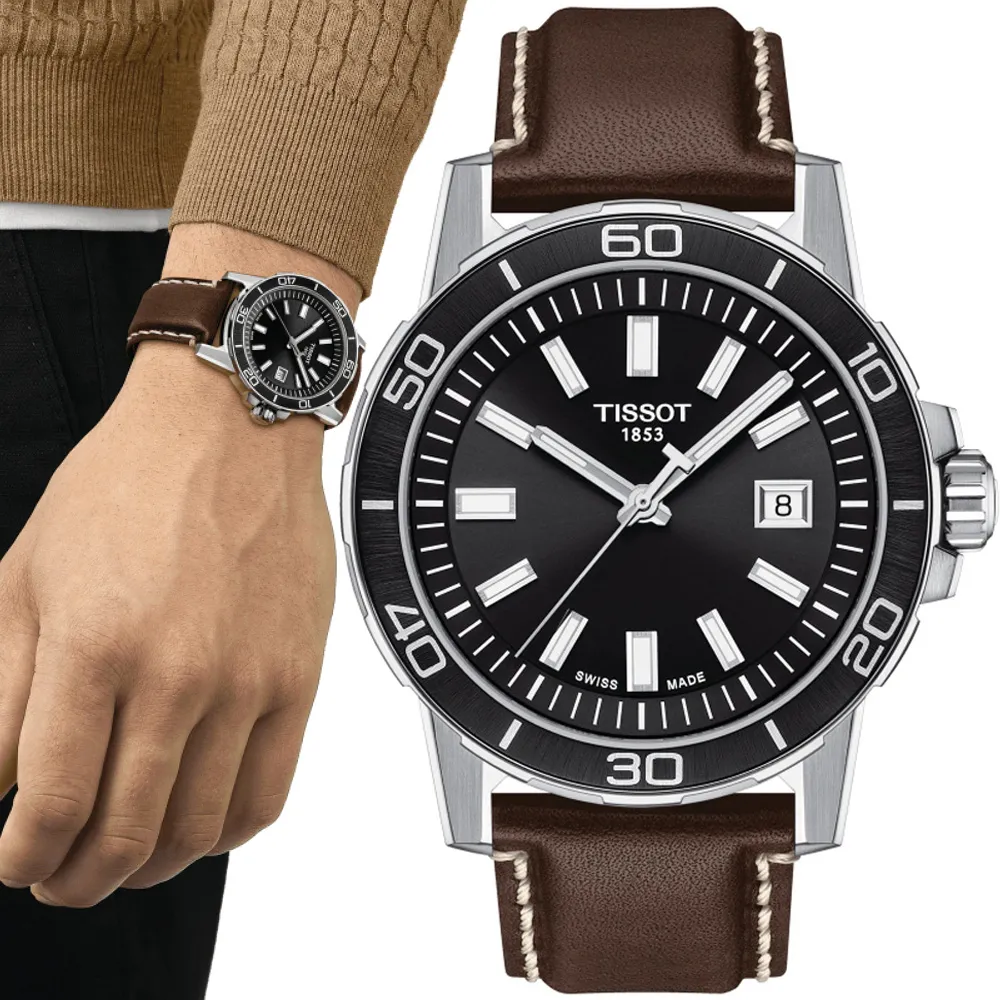 TISSOT 天梭 Supersport 大三針簡約石英手錶-44mm T1256101705100 歷史價格詳細信息