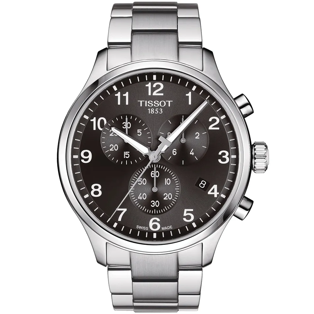 TISSOT 天梭 韻馳系列 Chrono XL計時手錶-灰x銀/45mm T1166171105701 歷史價格詳細信息
