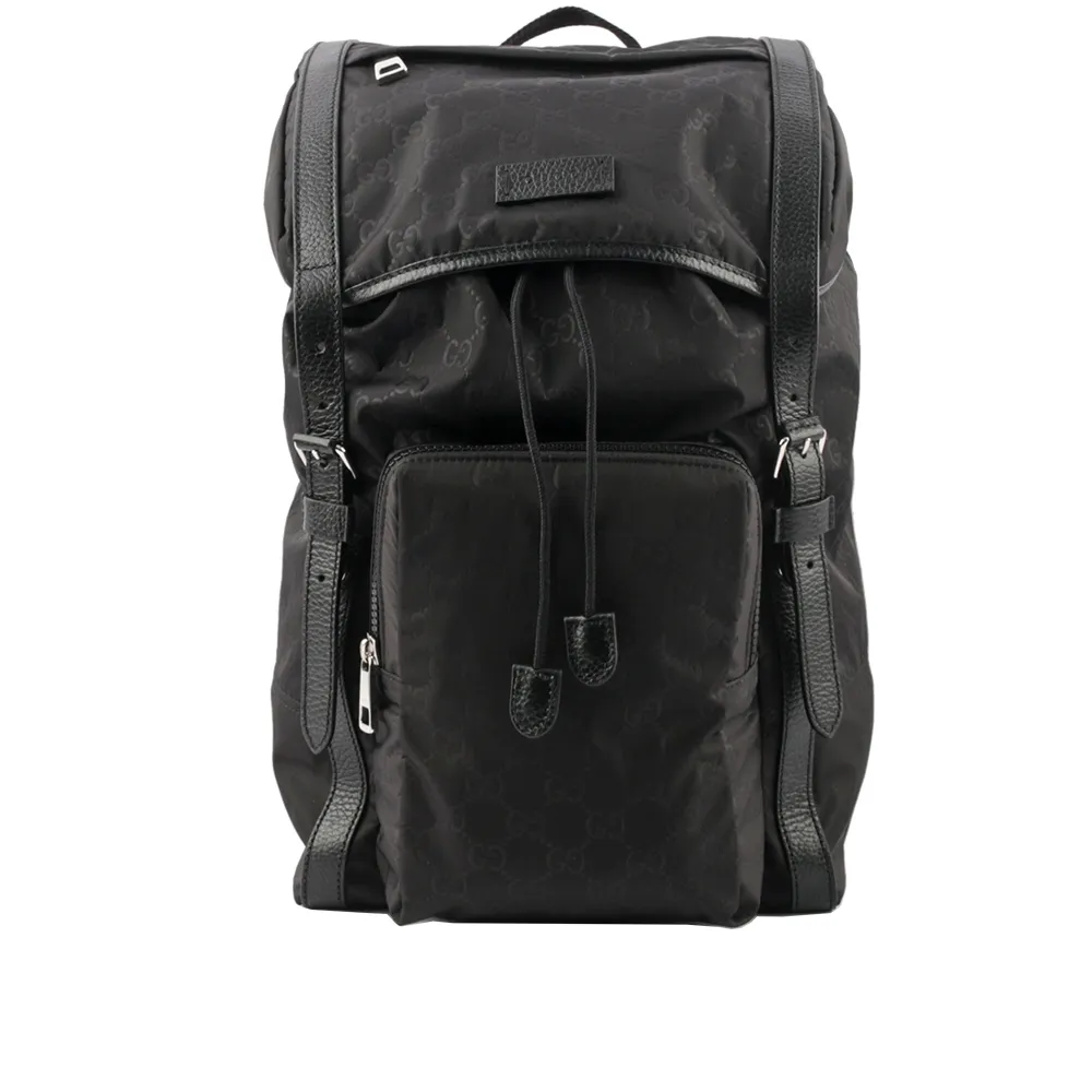 GUCCI GG Logo 尼龍拉鍊大款斜背包(黑灰色) 449184 G1XHN 8615 歷史價格詳細信息