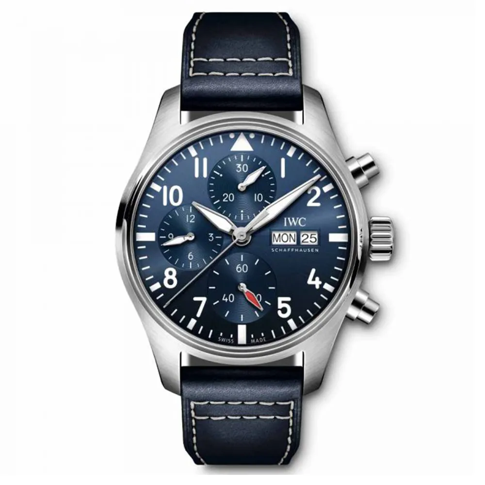 IWC 萬國錶 飛行員計時(IW388101)藍面藍色皮帶機械款x41mm 歷史價格詳細信息