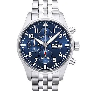 IWC 萬國錶 飛行員計時(IW388101)藍面藍色皮帶機械款x41mm 歷史價格詳細信息