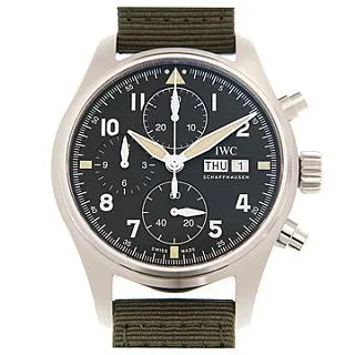 【IWC 萬國錶】噴火戰機飛行員青銅計時皮帶腕表x綠面x41mm(IW387902) 歷史價格詳細信息