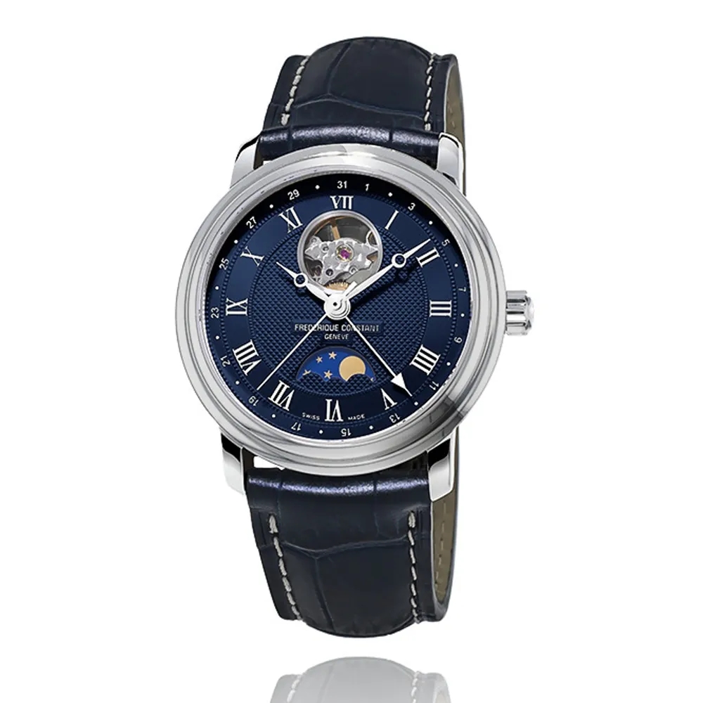 CONSTANT  康斯登/月相自動機械腕錶/黑色錶帶/FC-330B6B6 歷史價格詳細信息