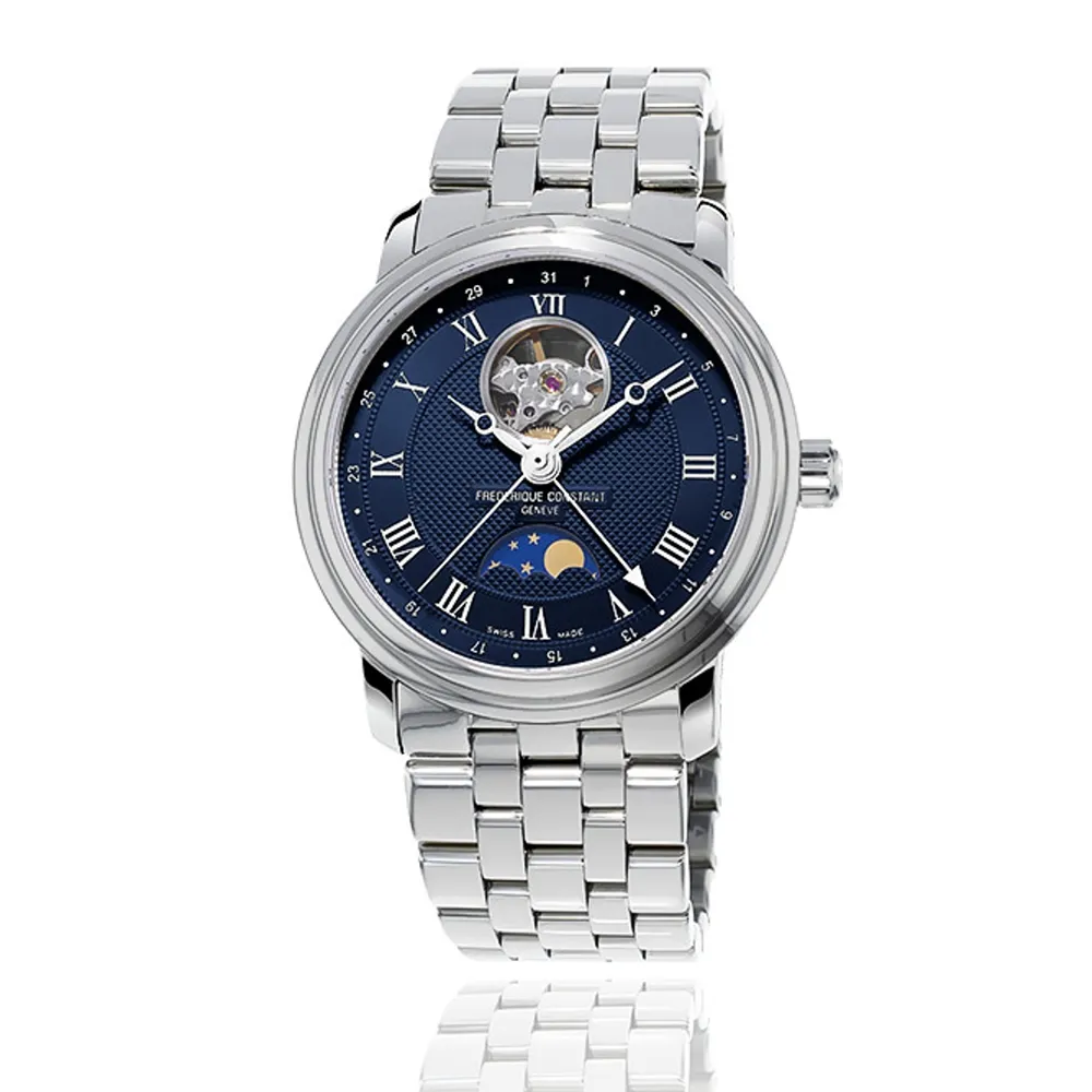 CONSTANT  康斯登/月相自動機械腕錶/黑色錶帶/FC-330B6B6 歷史價格詳細信息