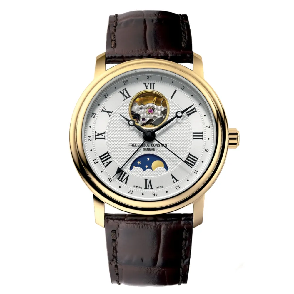 CONSTANT  康斯登/月相自動機械腕錶/黑色錶帶/FC-330B6B6 歷史價格詳細信息