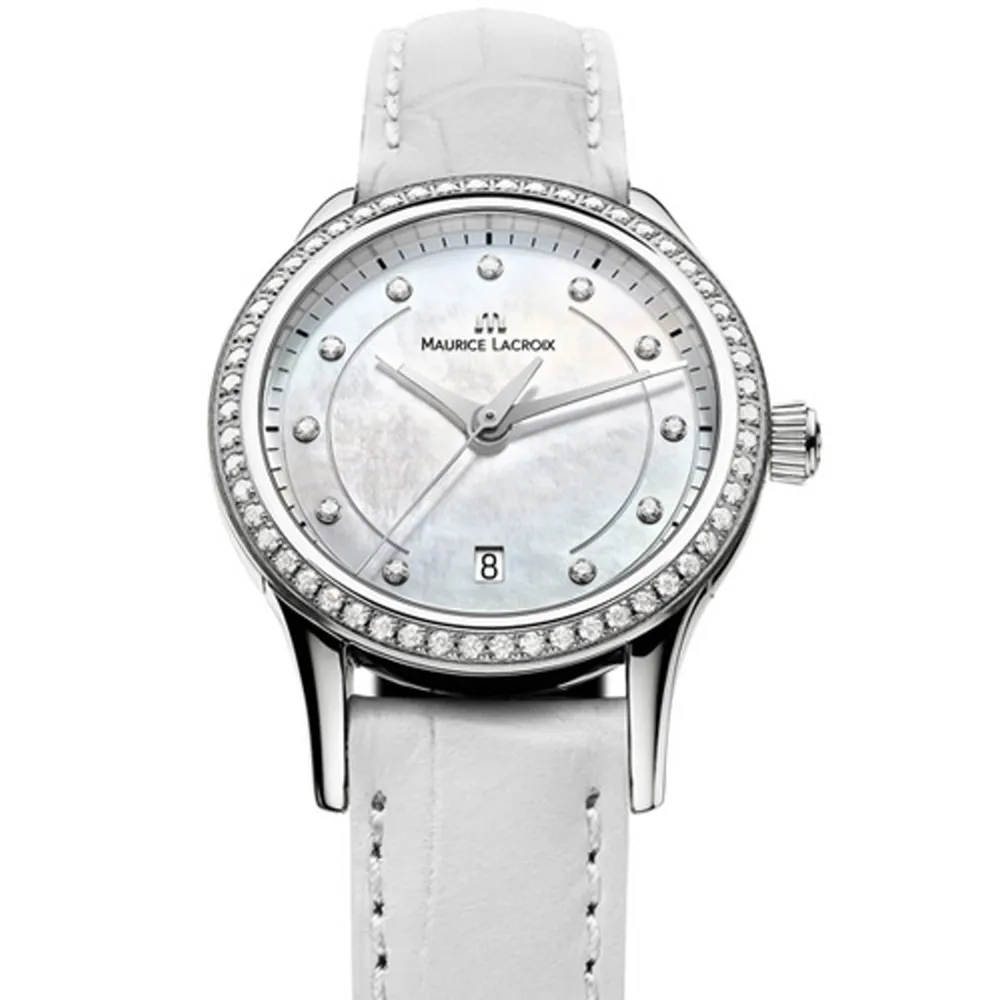 艾美mauricelacroix石英錶，金屬部分是包金處理，功能正常，全新電池 歷史價格詳細信息