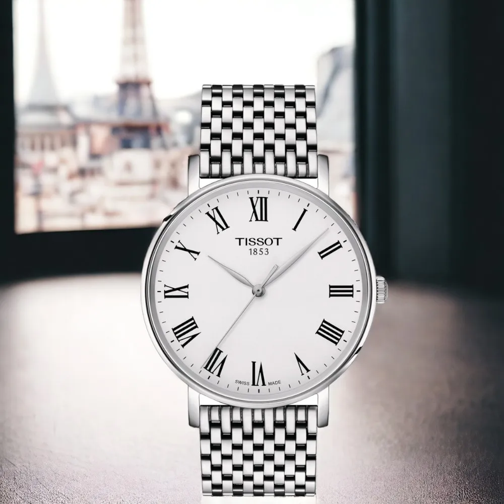 TISSOT 天梭 官方授權 EVERYTIME 經典簡約大三針腕錶-T1434101104100/40mm 歷史價格詳細信息