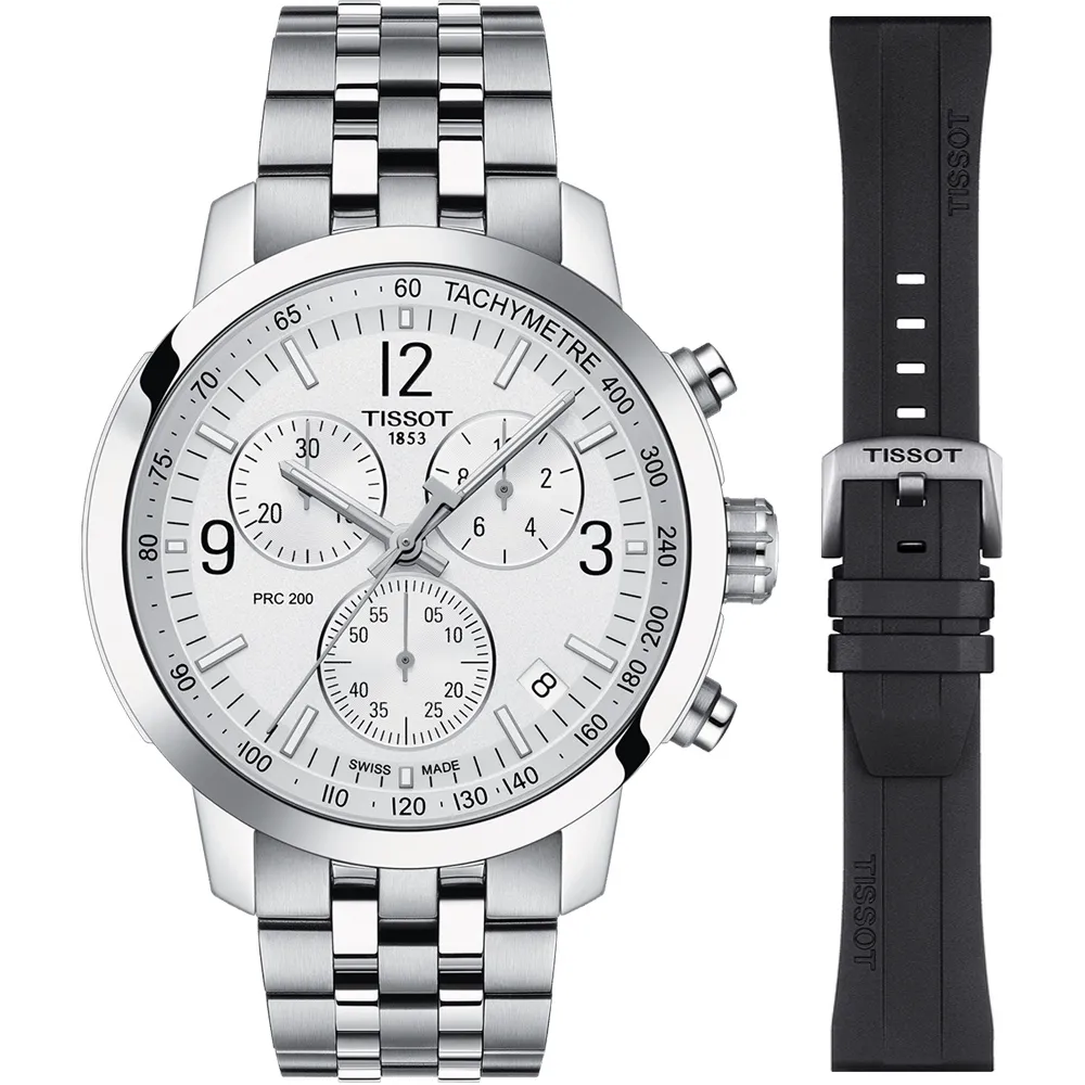 TISSOT 天梭 T-Sport PRC 200 CHRONOGRAPH計時腕錶-T1144171705700/43mm 歷史價格詳細信息