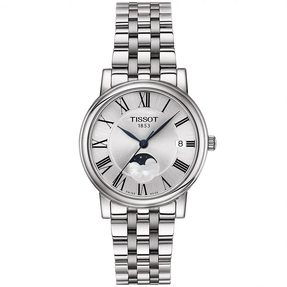 TISSOT 天梭 Carson 羅馬月相石英女錶-32mm T1222231103300 價格比較,價格查詢,歷史價格詳細信息