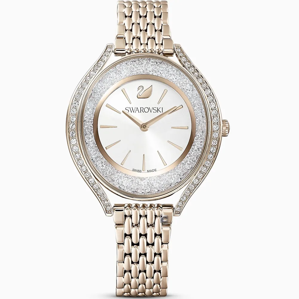 SWAROVSKI 施華洛世奇 Crystalline Aura 玫金色灰褐光彩手錶 歷史價格詳細信息