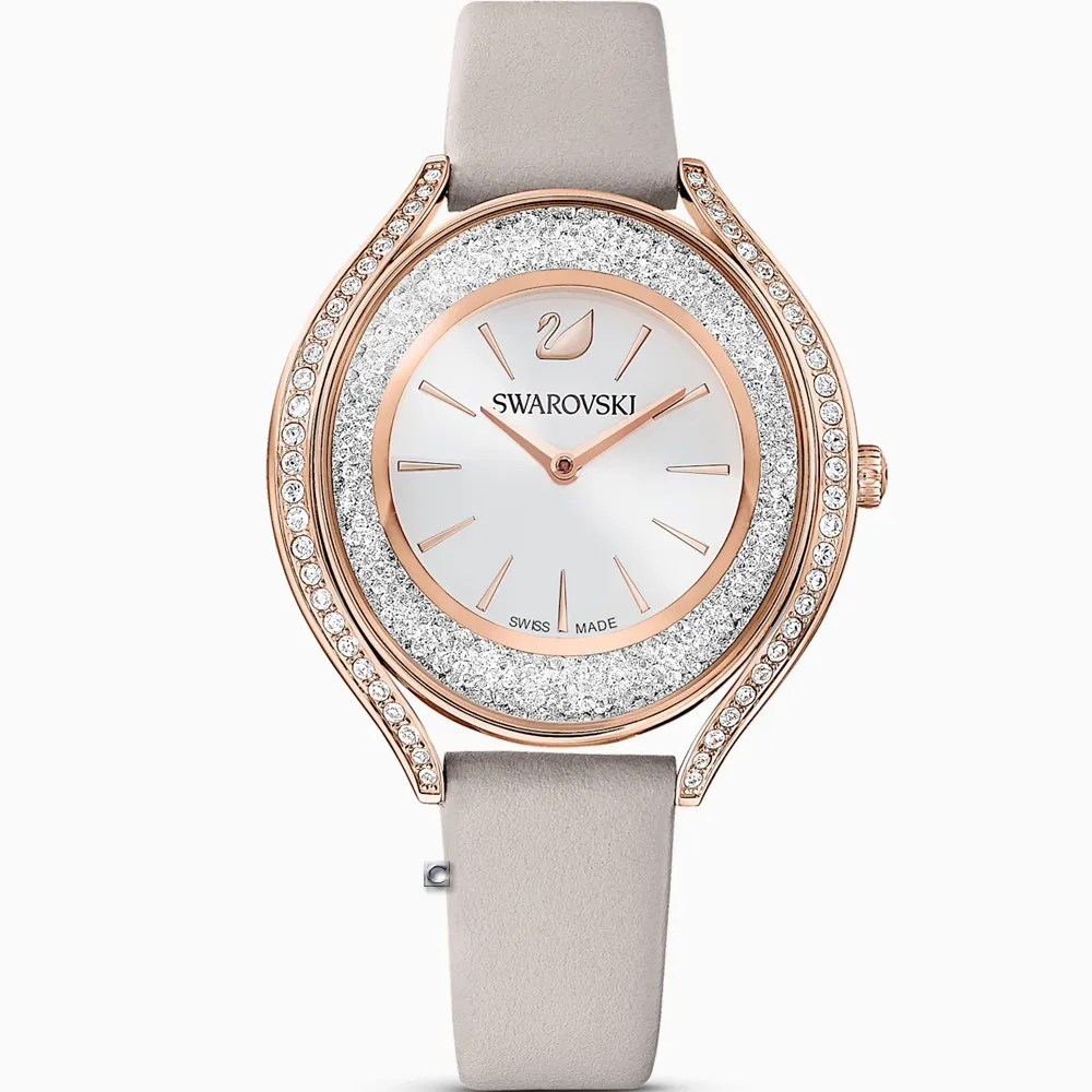 SWAROVSKI 施華洛世奇 Crystalline Aura 玫金色灰褐光彩手錶 歷史價格詳細信息