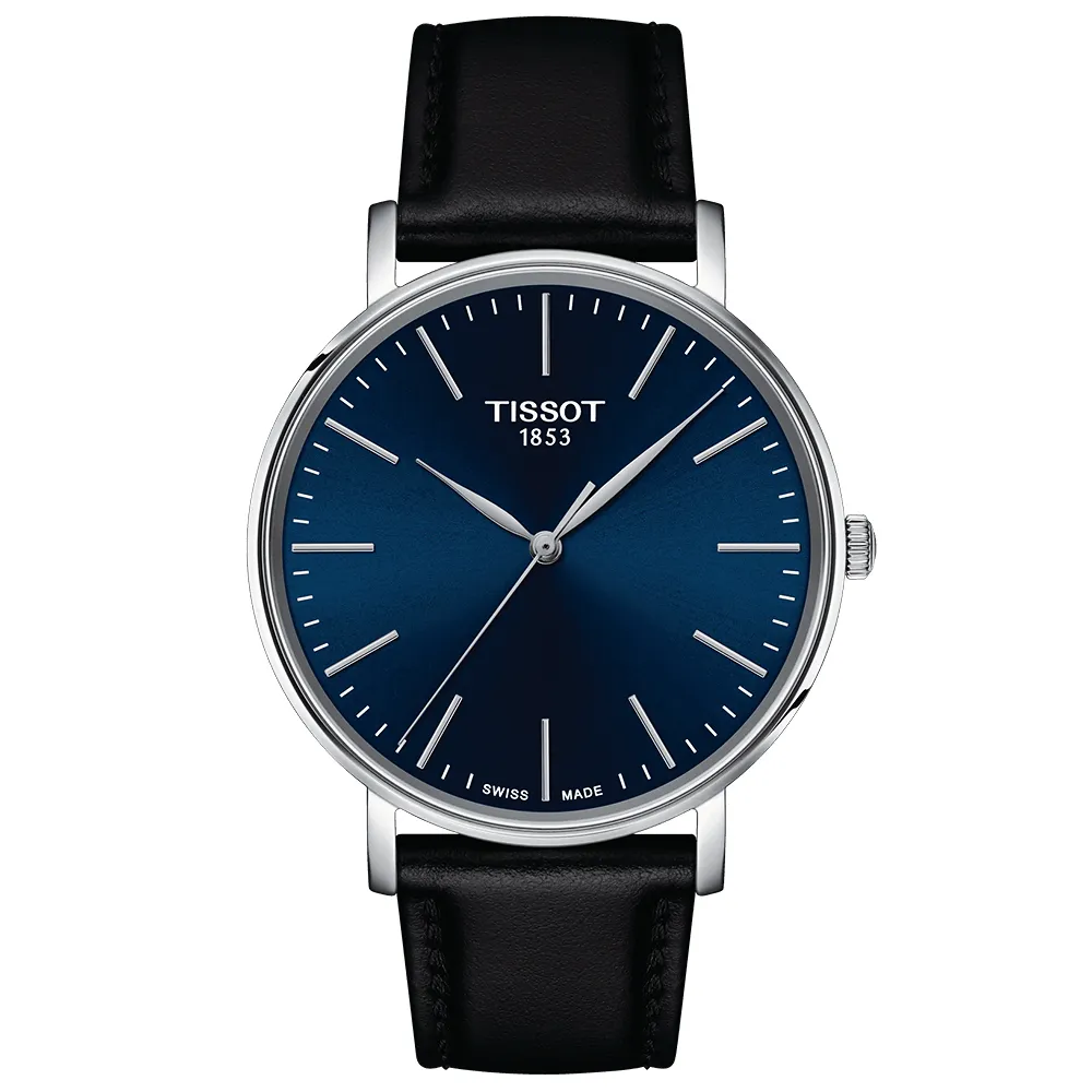 TISSOT 天梭 Everytime 經典雋永石英手錶-黑x藍/40mm T1434101604100 歷史價格詳細信息