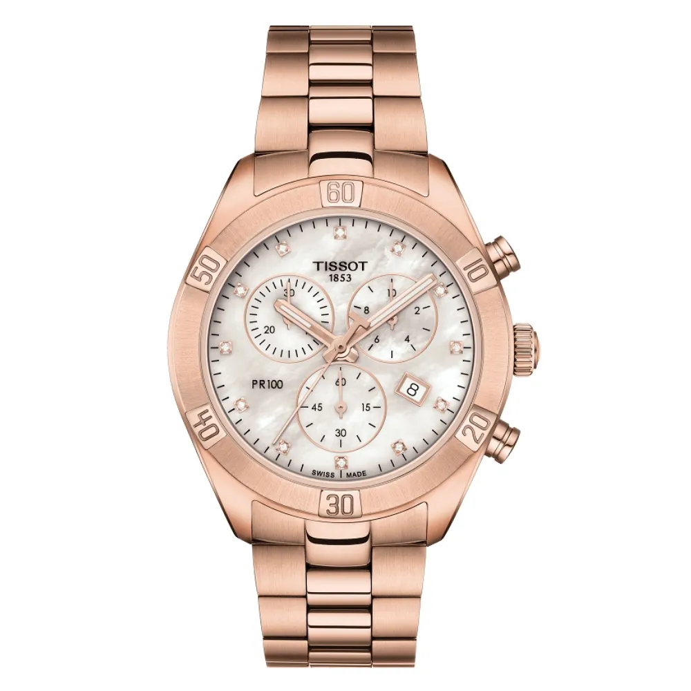 TISSOT天梭 PR100 經典珍珠貝計時腕錶 38mm/T1019172211600 歷史價格詳細信息