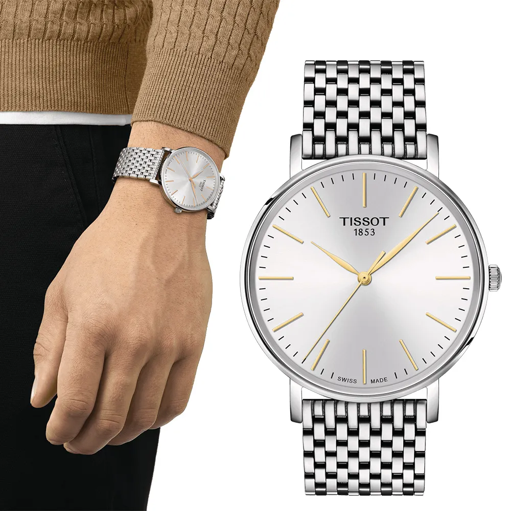 TISSOT 天梭 EVERYTIME 經典時尚男錶/銀/40mm/T1434101101101 歷史價格詳細信息