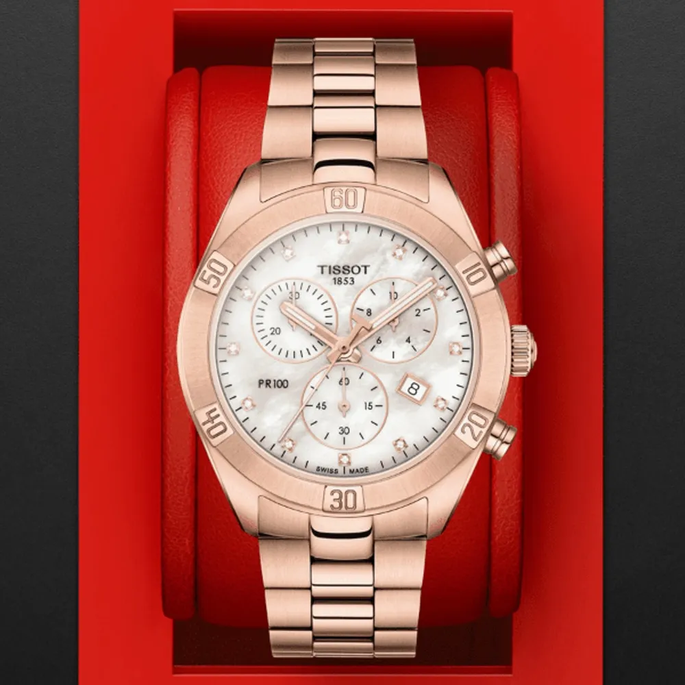 TISSOT天梭 PR100 經典珍珠貝計時腕錶 38mm/T1019172211600 歷史價格詳細信息