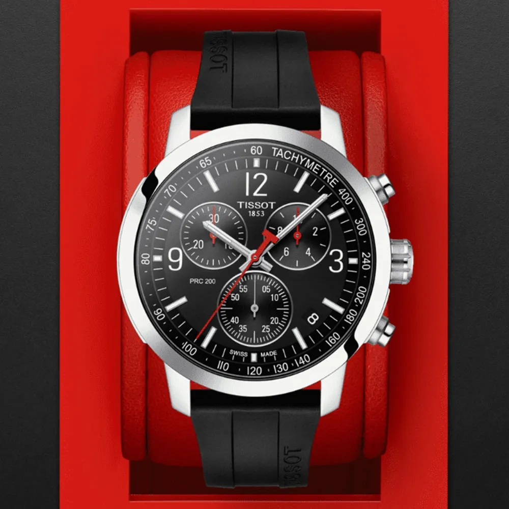 TISSOT天梭 PRC200 運動三眼計時腕錶 43mm/T1144171105700 歷史價格詳細信息