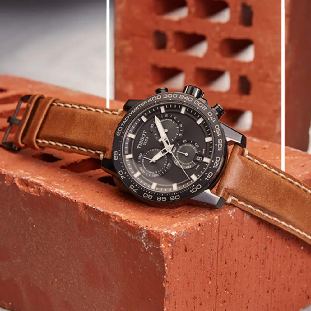 TISSOT天梭 SUPERSPORT 三眼計時腕錶 45.5mm/T1256171605101 歷史價格詳細信息