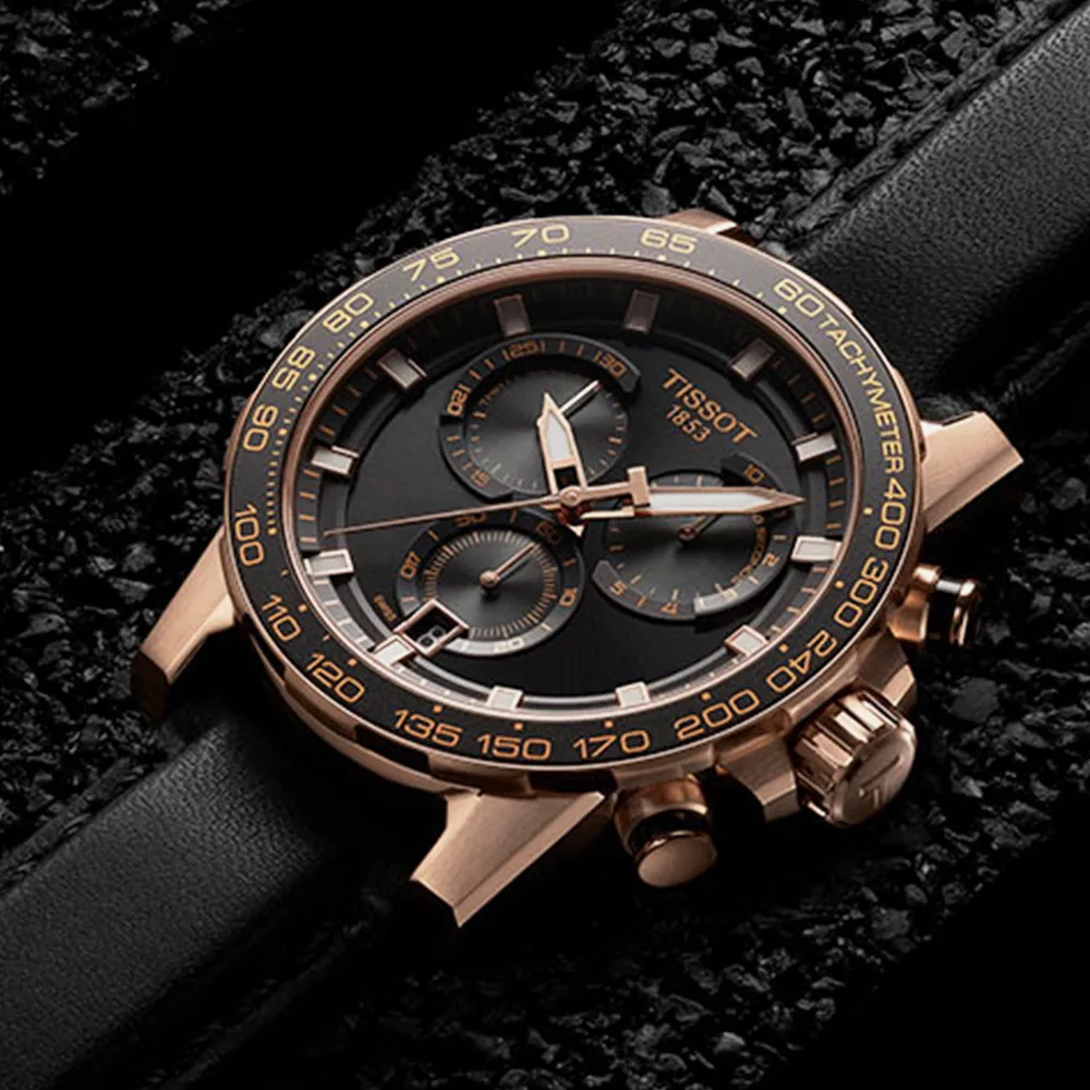 TISSOT天梭 SUPERSPORT 三眼計時腕錶 45.5mm/T1256171605101 歷史價格詳細信息