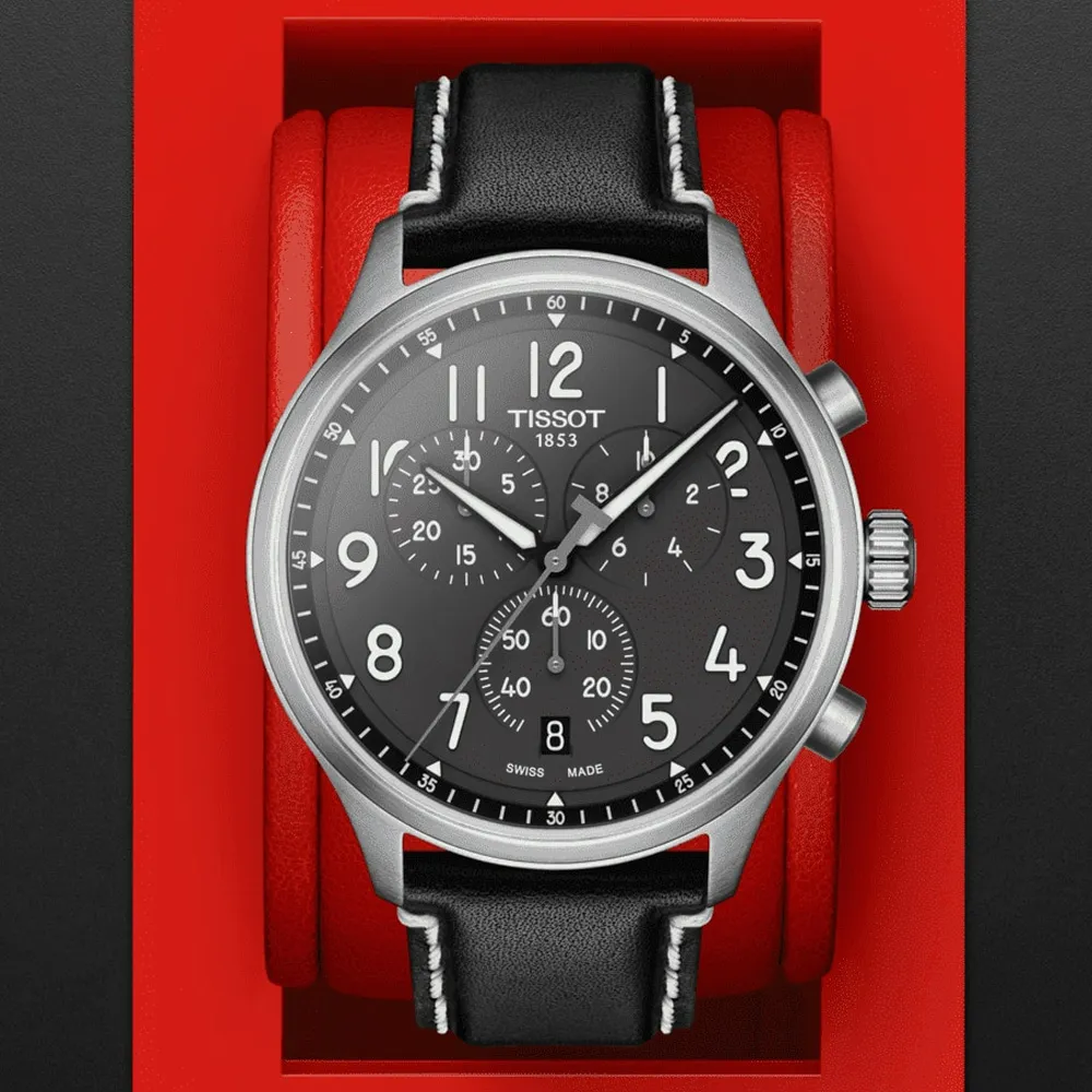 TISSOT天梭 韻馳系列 XL三眼計時腕錶 45mm/T1166171104701 歷史價格詳細信息