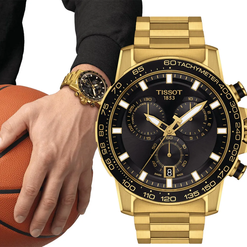 TISSOT天梭 SUPERSPORT 三眼計時腕錶 45.5mm/T1256171605101 歷史價格詳細信息