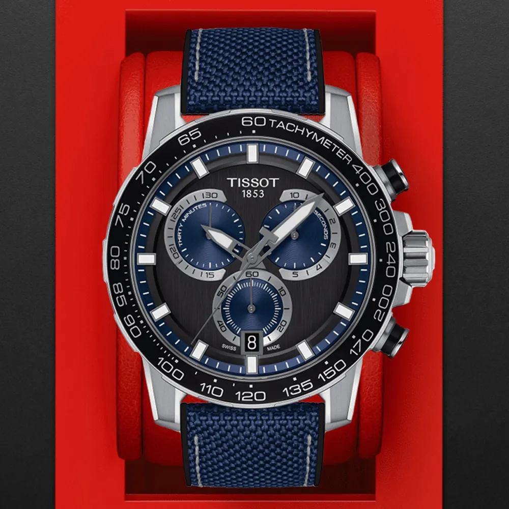 TISSOT天梭 SUPERSPORT 三眼計時腕錶 45.5mm/T1256171605101 歷史價格詳細信息