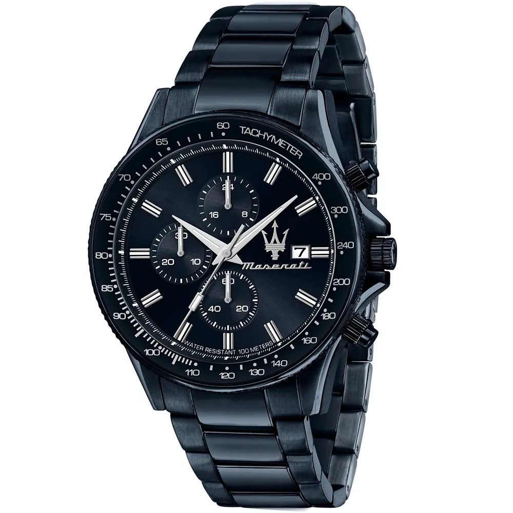 MASERATI 瑪莎拉蒂 SFIDA 三眼計時矽膠錶帶腕錶44mm(R8871640002) 歷史價格詳細信息