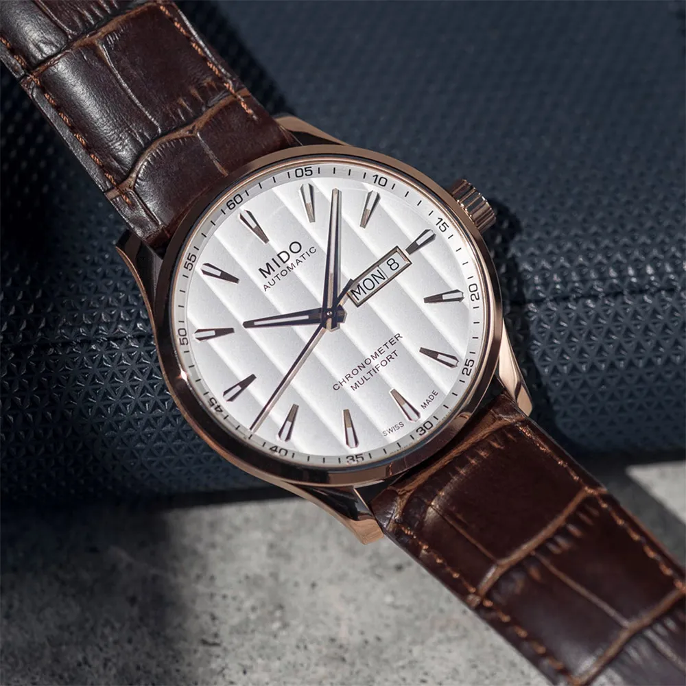 MIDO 美度 Multifort 先鋒系列80小時動力機械錶-銀/40mm M0404071103100 歷史價格詳細信息