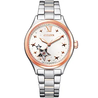 CITIZEN星辰LADY'S 星空仙女時尚女系列自動上鍊40小時牛皮錶藍色34mm( PC1009-27M) 歷史價格詳細信息