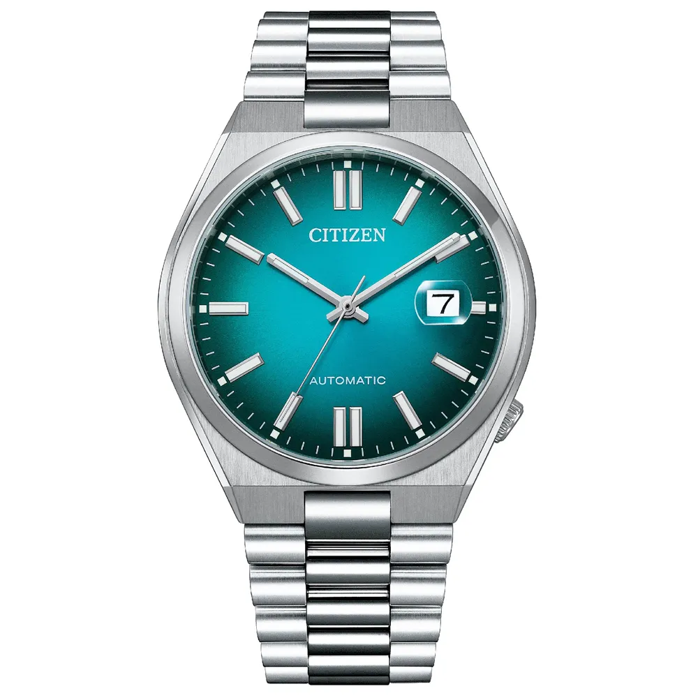 【CITIZEN】星辰 NJ0151-88X 青春撞色 日期顯示 鋼錶帶 機械男錶 湖水綠/銀 40mm 歷史價格詳細信息